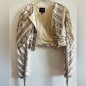 Sequins, beads and pearls. Bolero jacket